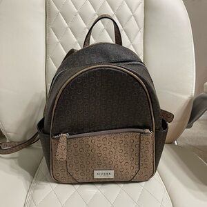 Guess black and brown mini backpack